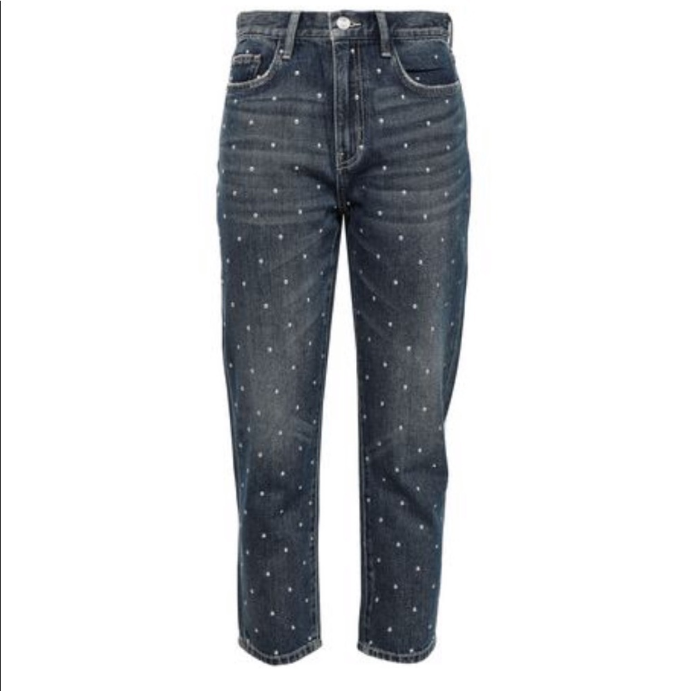 Current Elliot vintage crop studded jean